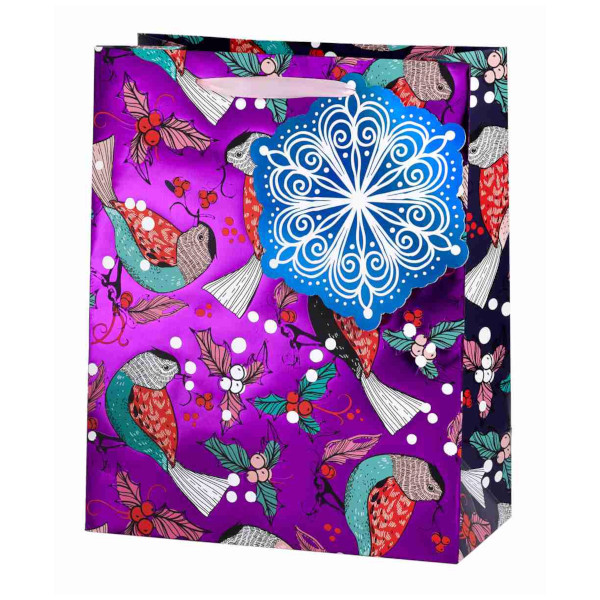 Пакет бумажный 32,4*26*12,7см "Птицы" 81851 Феникс-Презент