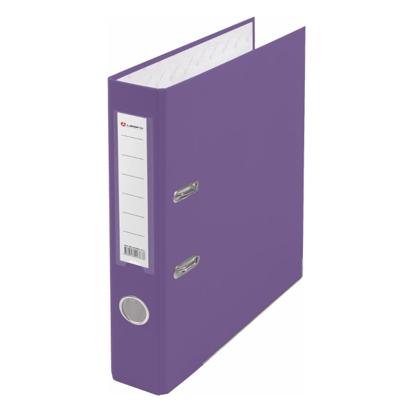 Папка-регистратор А4, 50мм, картон/пленка, карман, кант, фиолетовый AF0601-VL/AF0601-VL1 Lamark