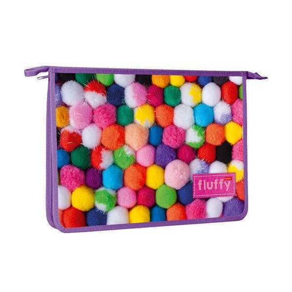 Папка для тетрадей А4 2отд., пластик, молния "Мягкие и пушистые" AMc_79026 Hatber