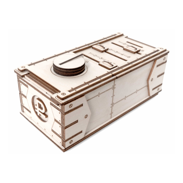 Конструктор деревянный Lemmo "Копилка-сейф" 59 элементов 0154