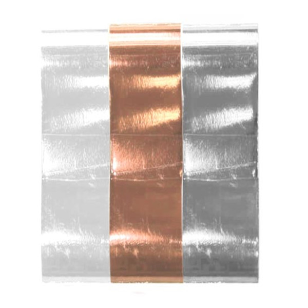 Набор лент пластик 20мм*2м, бел/оранж/серебр, 3шт 83254 Феникс-Презент.