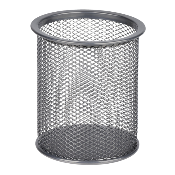 Подставка-стакан для пиш. прин. 9*10,3см, кругл., метал., серебро ПС-30852 СТАММ