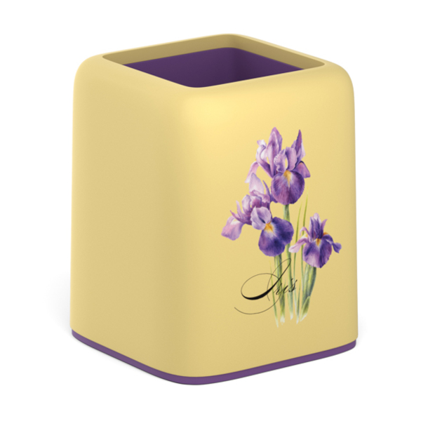 Подставка-стакан для пиш. прин. "Forte. Iris" желтый/фиолетовый 58024 Erich Krause