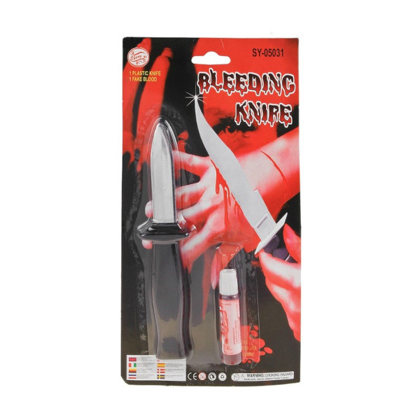 Розыгрыш "Нож прятающееся лезвие с кровью" 453863
