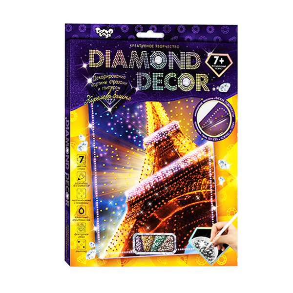 Набор д/творчества MAZARI ТМ "DIAMOND DECOR" Набор 1, мозаика алмазная, DD-01-01
