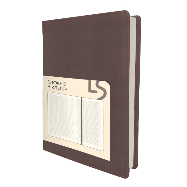 Блокнот А6+ 136л "Maple. Grayish purple" клетка, сшивка, тв.обл., иск.кожа БМКК61364610 Listoff