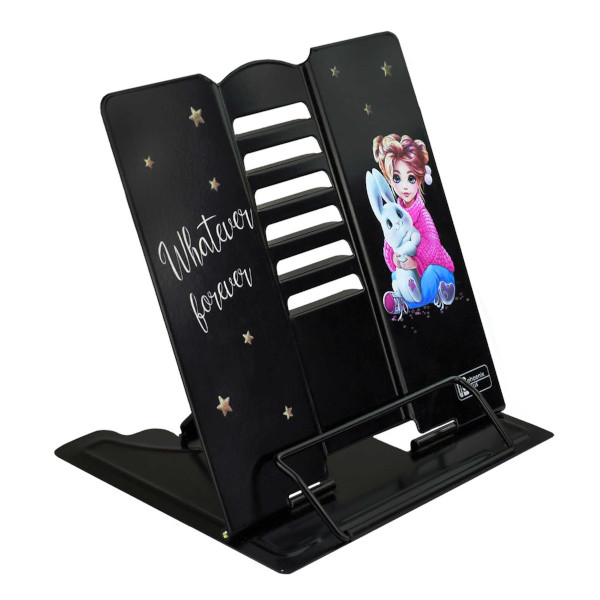 Подставка для книг металлическая "Девочка и зайка" 19*20*15,5см 69349 Феникс+