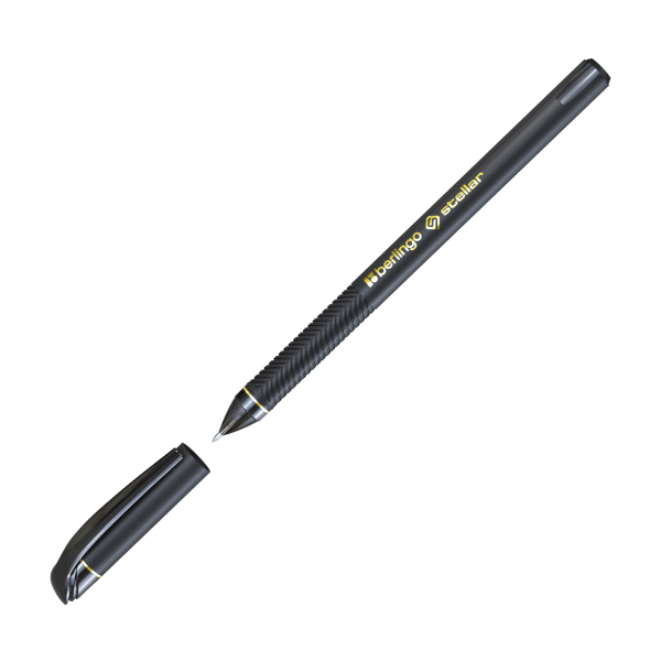 Ручка гелевая 0,5мм, чёрный, чёрный корп. "Stellar Gel" CGp_05020 Berlingo