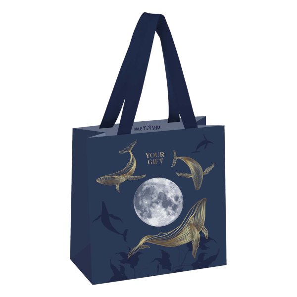 Пакет бумажный 20*20*10см "Мир китов" MS_51913 MESHU