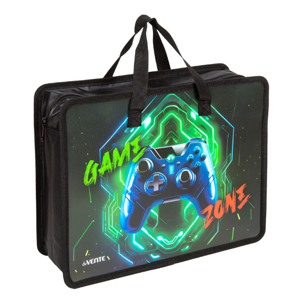 Папка с ручками А4 1отд., пластик, молния "Gamer" 8057505 deVENTE