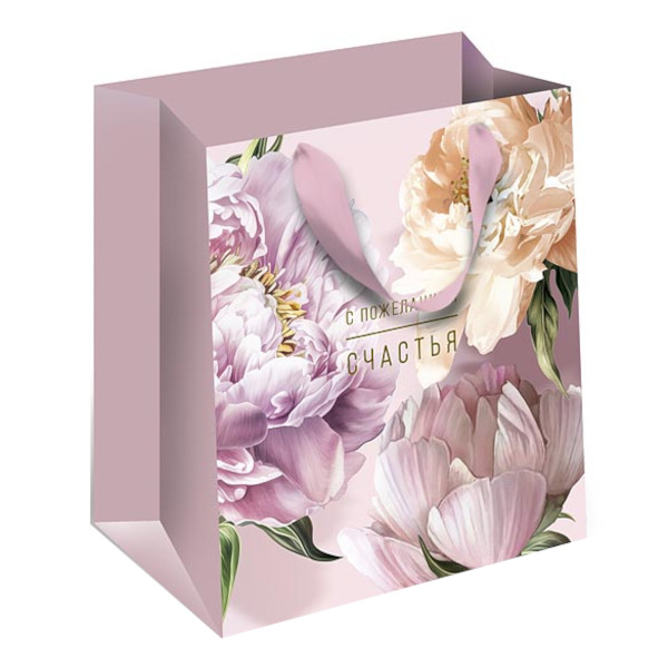 Пакет бумажный 17*15*10см "С пожеланием счастья" 1593.064 Арт Дизайн