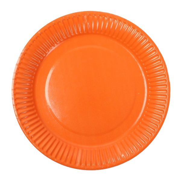 Тарелка бумажная 18см, оранжевый (1шт) 4856790 Страна Карнавалия