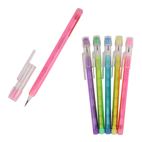 Карандаш секционный HB, пластик. корп., ассорти, ластик К-3932 Profit