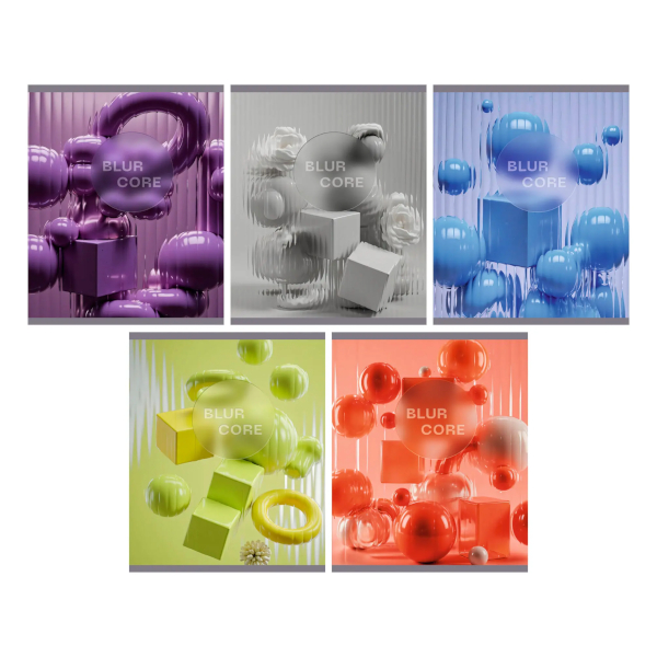 Тетрадь 48л А5 клетка "Blur Core" картон, ассорти ТК489650 Listoff