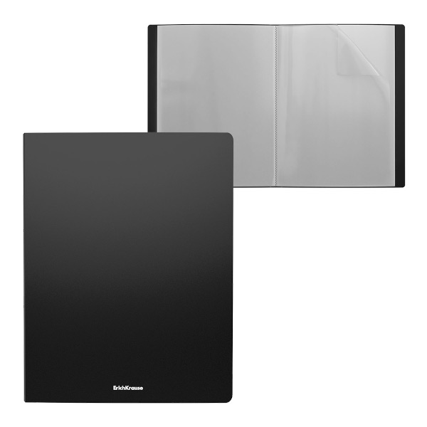 Папка 30 файлов А4, 17мм, 400мкм, черная "Matt Classic" 43077 Erich Krause