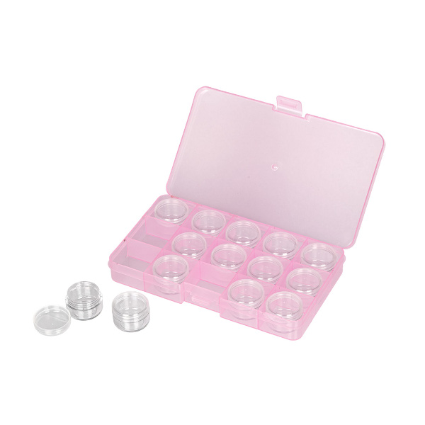 Коробка для швейных принадл. Gamma пластик, розовый\прозрачный OM-042-110