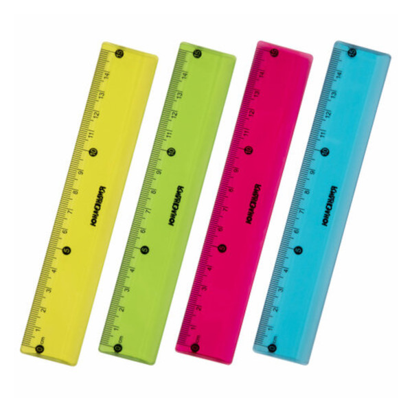 Линейка 15см, пластик, ассорти "Color" 210752 Юнландия