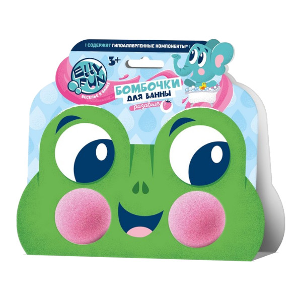 Набор для творчества Ellyfun "Бомбочка для ванны. Зверюшки. Лягушонок обечайка" розовый EF012
