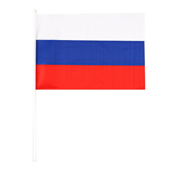 Флаг "России" 30*45см, пласт. трубочка, полиэфир. шёлк 412818 Take it easy