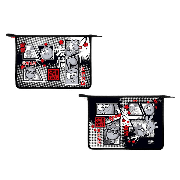 Папка для тетрадей А4 1отд., пластик, молния "Смешарики" AMc_03023 Hatber