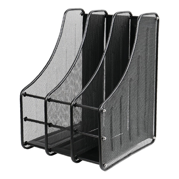 Лоток вертикальный сборный 3 отд. металл, черный DV-15059BK Darvish