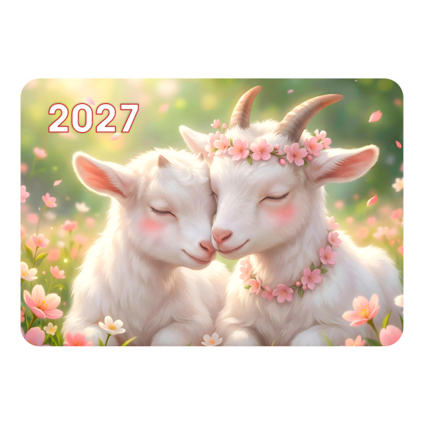 Календарь карманный 2027г "Год Козы (Овцы). Нежные чувства" 70*100мм 03040 Lamark