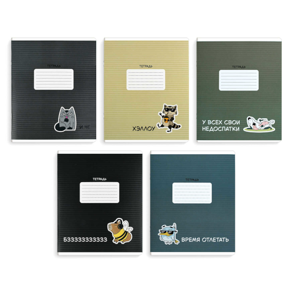 Тетрадь 18л А5 линейка "Dune" картон, ассорти N4918 Be Smart