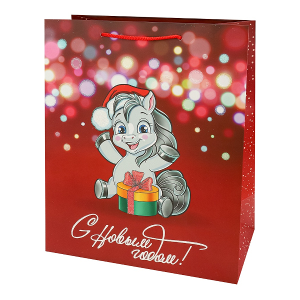 Пакет бумажный 32,7*26,4*13,6см "Пони с подарком" ППК-2427 Dream cards