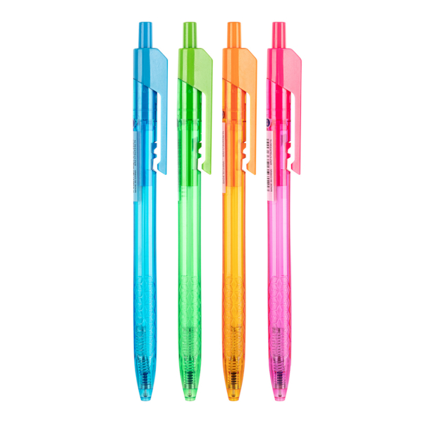 Ручка шар. автомат. 0,7мм, синий, ассорти корп. "Arrow" EQ02736-1 Deli