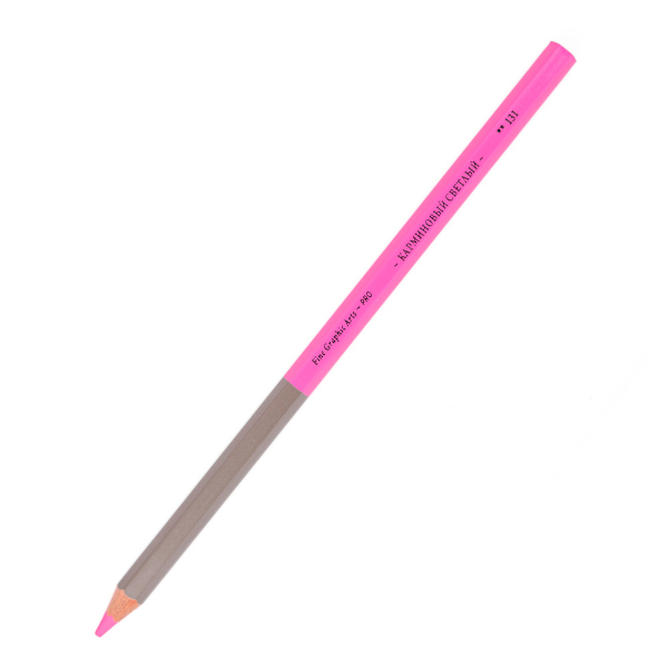 Карандаш дерево, 6-гран., карминовый светлый 131 "GrafArt PRO" 194131 Малевичъ (1шт)