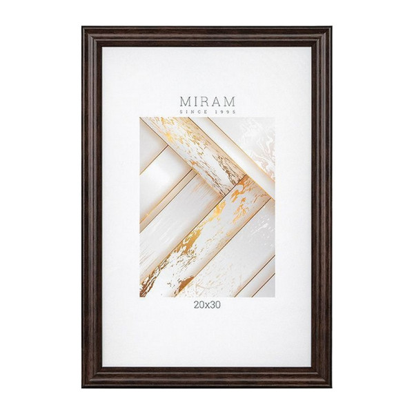 Фоторамка 20*30 пластик, венге, вставка пластик 640257-8 МИРАМ