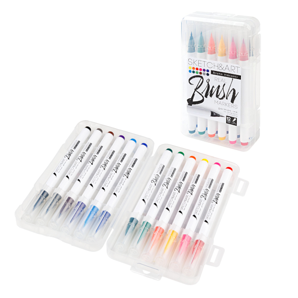 Набор маркеров WBZ 80цв., двустор., пулев./скош.,текстил.чехол 152575