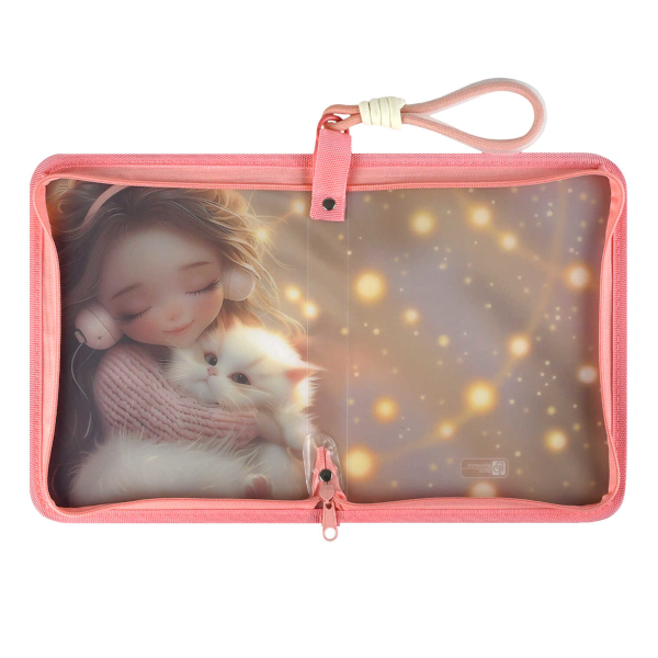 Папка для тетрадей А5 1отд., пластик, липучка "Белая машина" 72374 Феникс+