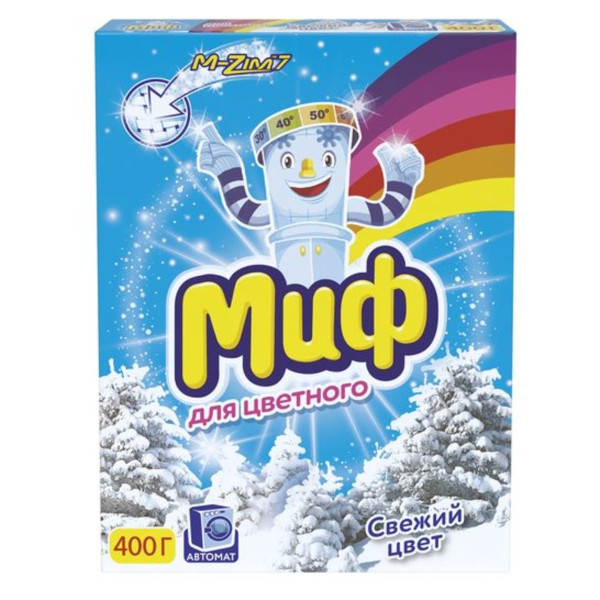 Стиральный порошок 400г Миф "Свежий цвет" автомат 81696262