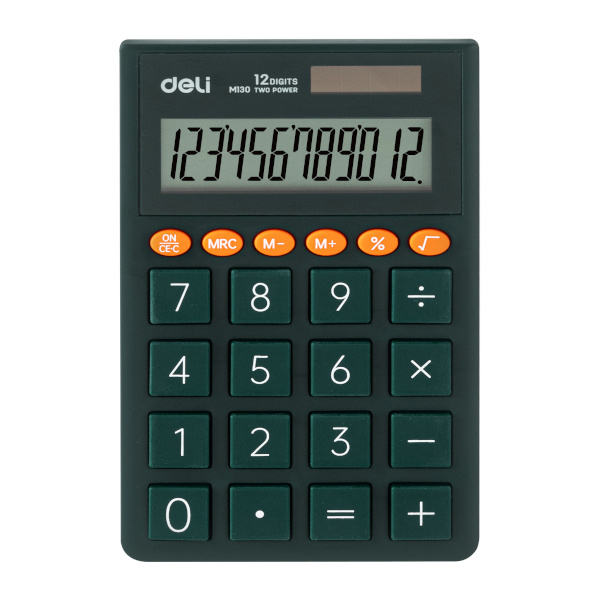 Калькулятор Deli EM130GREEN (зеленый) карманный 12р