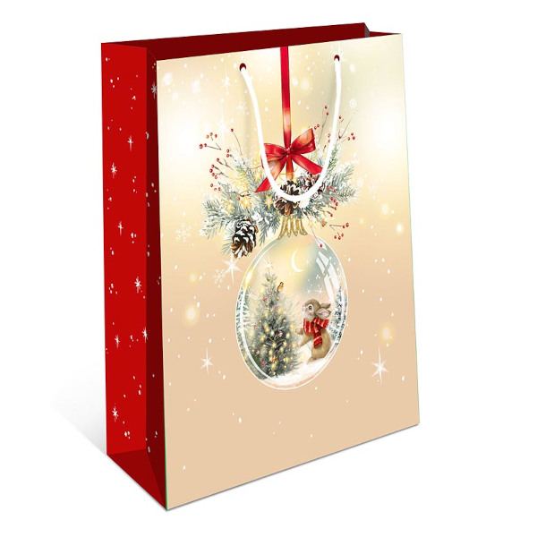 Пакет бумажный 14,5*11,5*6,5см "Зайка в шаре" 0191.186 Арт Дизайн