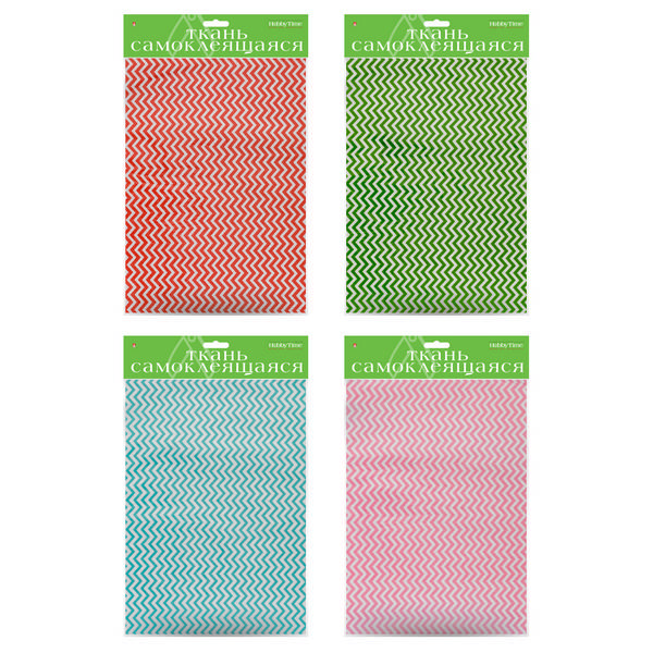 Ткань самоклеящаяся А4 2л "Зигзаг" 2-261/01 Hobby Time