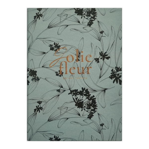 Ежедневник А5 2026 Infolio "Fleur" интегр.обл., иск.кожа, сшивка, серый I1734/grey