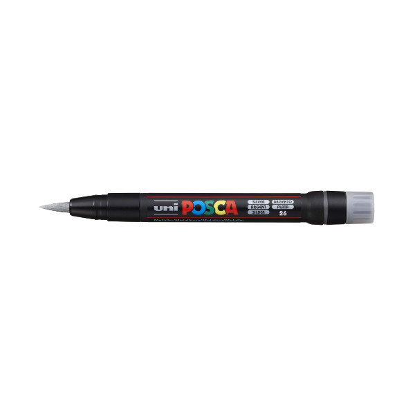 Маркер-кисть акриловый UNI Posca PCF-350 серебрянный 149688