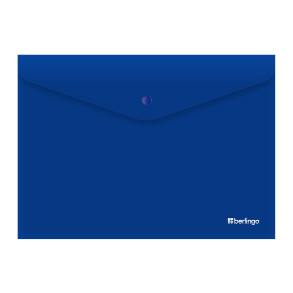 Папка-конверт на кнопке А4, 1отд., 200мкм, синий "City Style" EFb_04402 Berlingo
