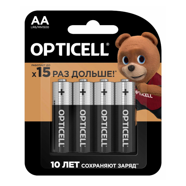 Батарейка Opticell Basic AA/LR6, алкалиновая BL4 5051001 (1уп*4шт)