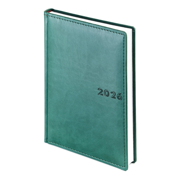 Ежедневник А5+ 2026 Bruno Visconti "Velvet" тв. обл., иск.кожа, зеленый 3-123/05-26