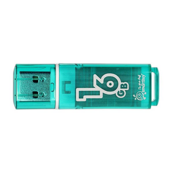 Память Flash Drive 16Gb USB Smartbuy Glossy series green SB16GBGS-G
