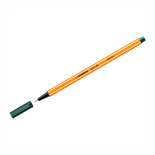 Ручка капиллярная Stabilo "Point 88" травяной, 0,4мм 88/63