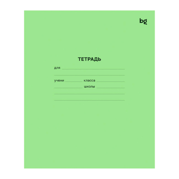 Тетрадь 18л А5 клетка "Зеленая" бумага, зеленый Т5ск18 57428 BG