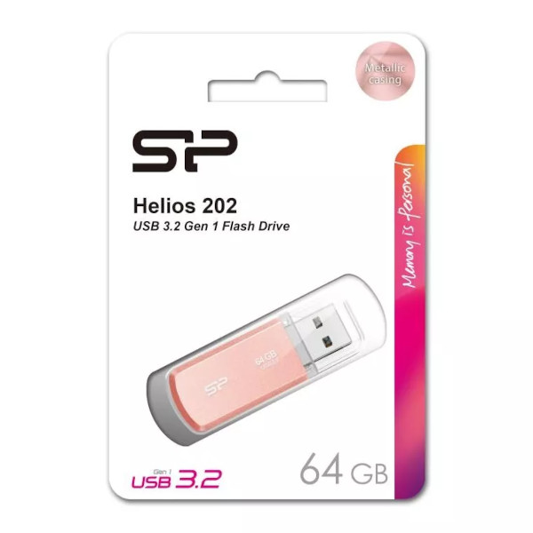 Память Flash Drive 64Gb USB 3.2 Silicon Power Helios 202 розовое золото SP064GBUF3202V1P