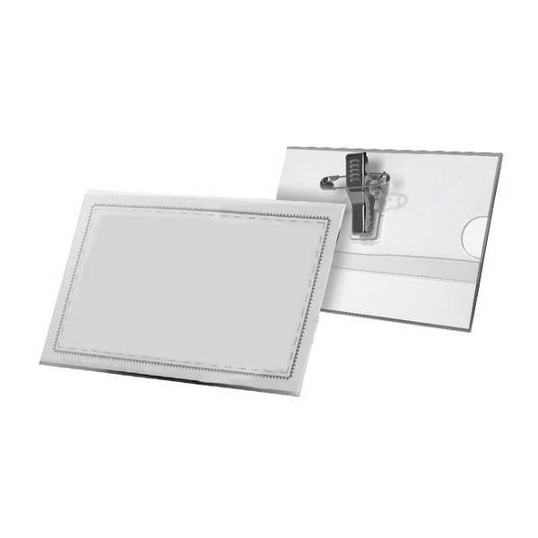 Бейдж 57*90мм горизонт., зажим/булавка, пластик, прозрач. ЕК7078 Erich Krause (1шт)