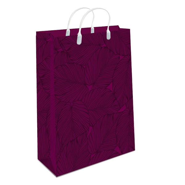 Пакет пластиковый 40*30*9см "Фиолетовые листья" 0427.361н Арт Дизайн