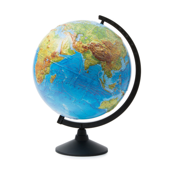 Глобус Globen Классик D=32 см с физической картой Земли, рельеф. поверх., на подставке К013200219