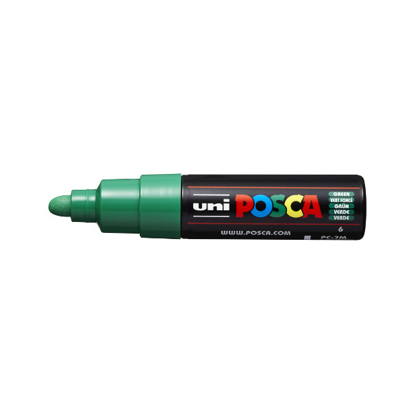 Маркер для графики на водн. основе UNI Posca PC-7M/зеленый/круглый/4,5-5,5мм 149445